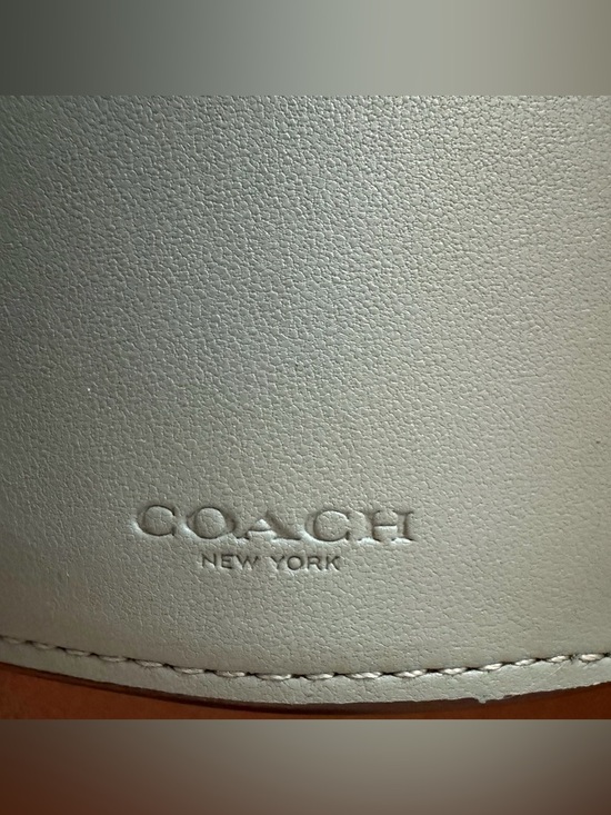 Coach Pebbled Leather Small Wallet in Light Blue - Picture 6 of 14